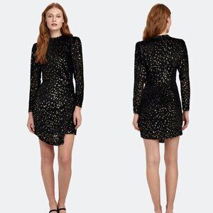 ALC Jane Dress Flocked Devore Velvet Leopard Mini Dress 2